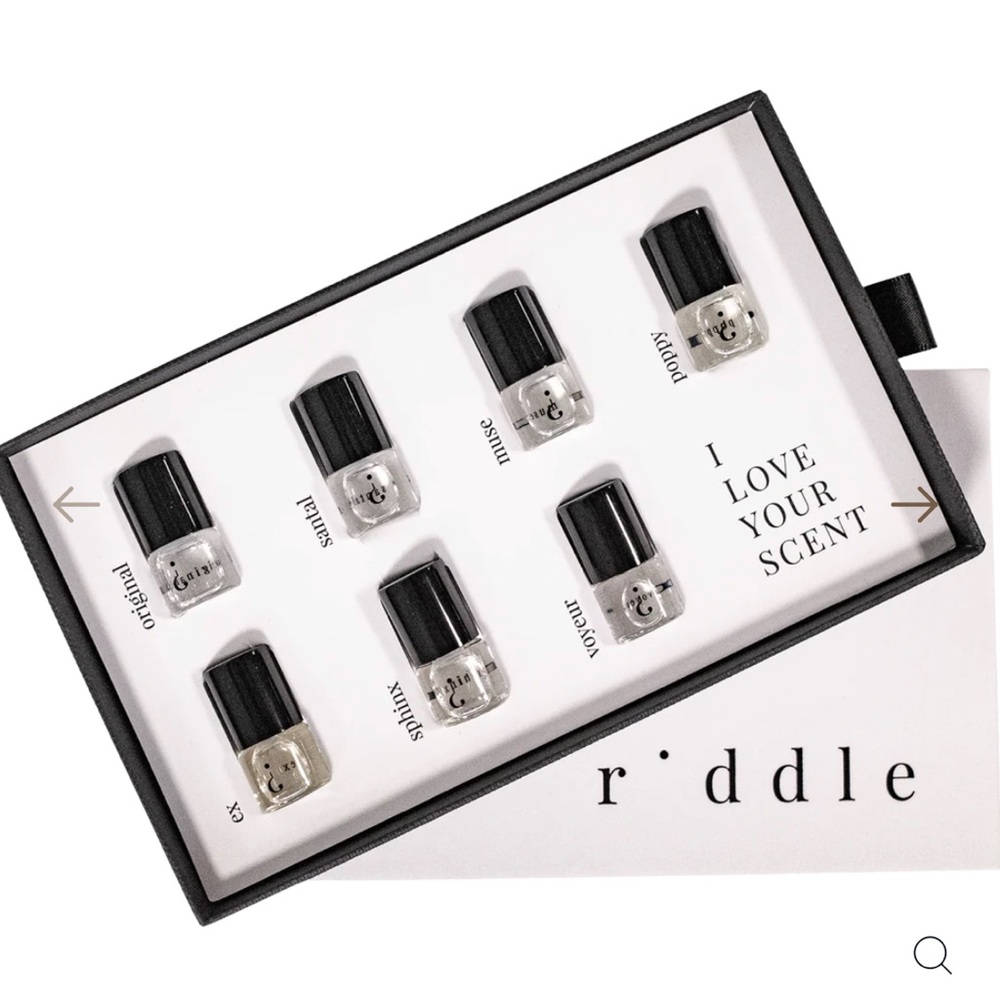 R’ddle | 'I Love Your Scent' pheromone oil Perfume Sample Set with pouch
